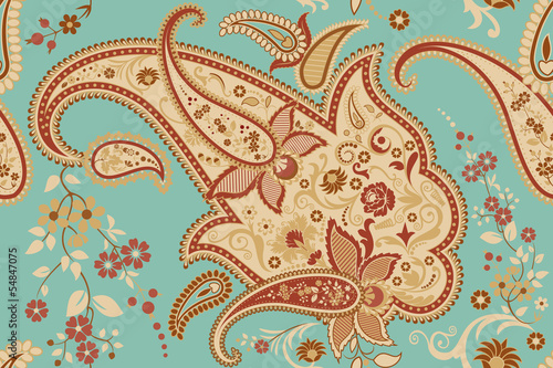 Tapeta ścienna Wzór z motywem paisley
