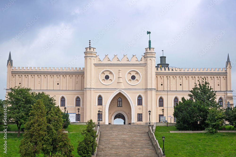 Medieval royal castle in Lublin, Poland - obrazy, fototapety, plakaty 