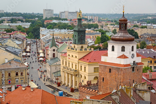Fotoboard na płycie Architektura starego miasta w lublinie, polska