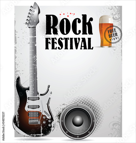 Obraz w ramie Rock concert poster