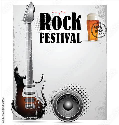 Naklejka na szafę Rock concert poster