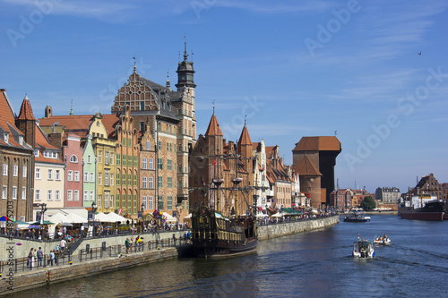 Board z aluminiowym obramowaniem Stare miasto w gdańsku, polska