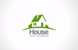 Logo House abstract real estate countryside. Realty icon