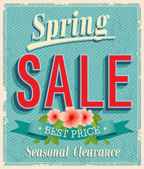 Wall Mural - Vontage card - Spring Sale.