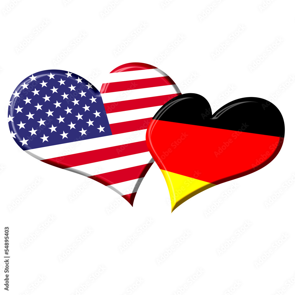 Deutsch-Amerikanische Freundschaft Stock Illustration
