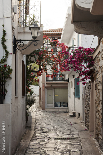 Nowoczesny obraz na płótnie Skiathos street