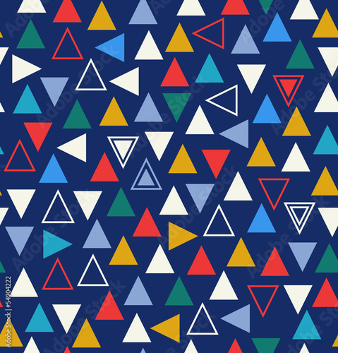 Fototapeta dla dzieci Geometric colorful seamless pattern with triangles