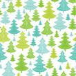 Vector holiday Christmas trees seamless pattern background with