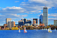 Boston, Massachusetts Skyline At Back Bay