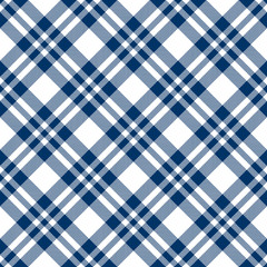 Poster - Karo Tischdecken Muster BLAU - endlos