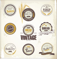 Canvas Print - Vintage bakery labels