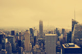 Fototapeta Krajobraz - Skyline von New York im Nebel