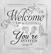 Wedding lettering Welcome to our wedding