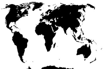 vector. world map isolated on white background.