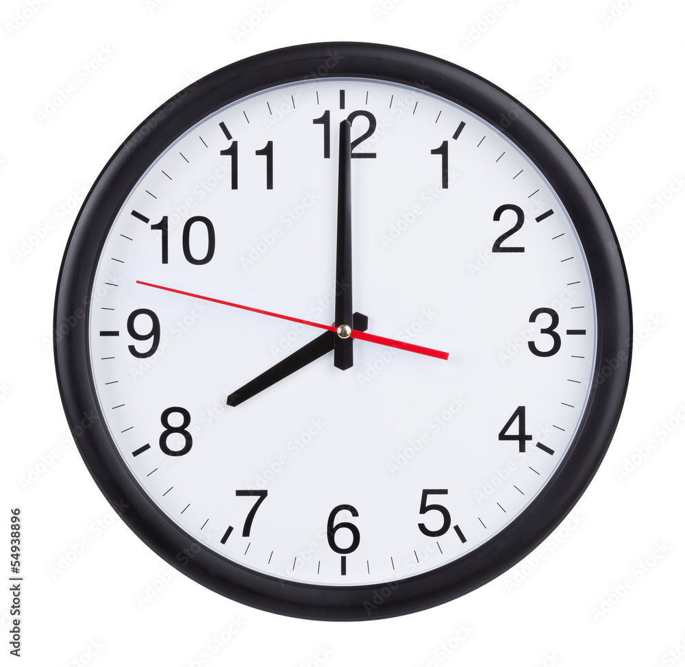 Eight o'clock on the dial clock - obrazy, fototapety, plakaty 
