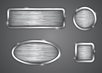 Brushed metallic buttons