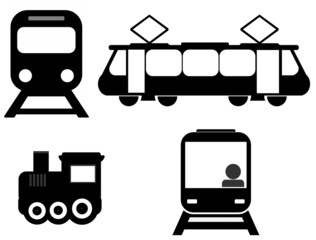 Aufkleber - Trains en 4 icônes