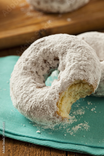 White Homemade Powdered Donuts - Buy this stock photo and ...