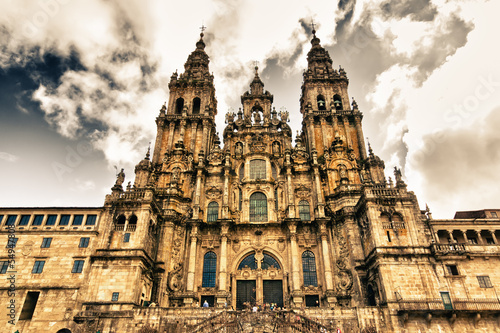 Fotomural cathedral in Santiago Compostela, Spain