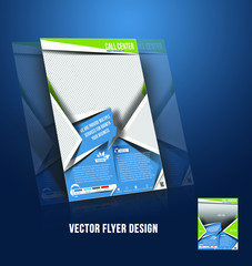 Sticker - vector call center flyer magazine cover