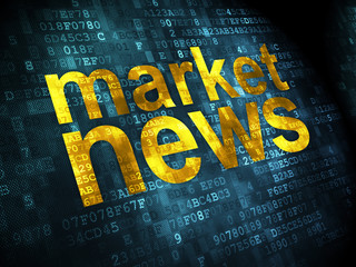 Canvas Print - News concept: Market News on digital background