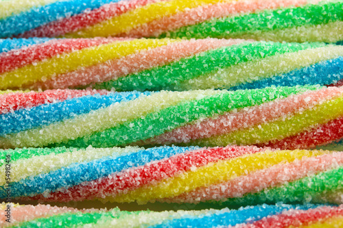 Naklejka na szybę Sweet jelly candies close-up