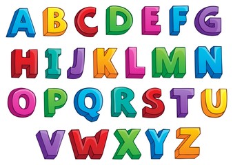 Poster - Image with alphabet theme 1