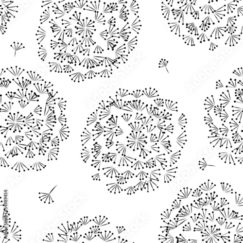 Naklejka - mata magnetyczna na lodówkę Dandelion seamless pattern for your design