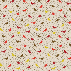 Sticker - Birds seamless pattern. Colorful texture