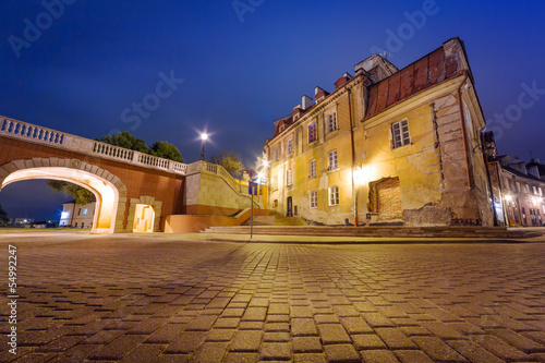 Fotoboard na płycie Lublin stare miasto nocą, polska
