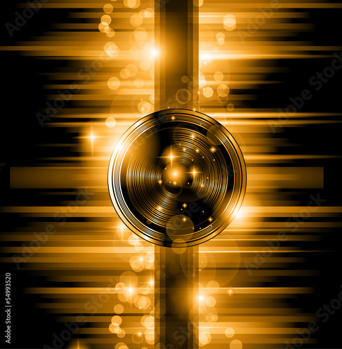 Plakat na papierze fotorealistycznym Sztuka ulotki disco - wspaniałe głośniki
