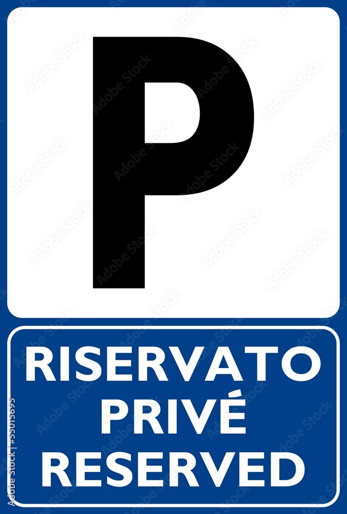 Cartello Parcheggio Privato 30x20 Cm In Plastica Resistente: Scritta Chiara Per Interno/esterno - 2