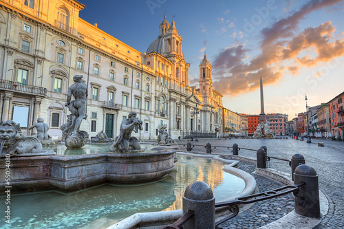 Naklejka na szybę Piazza Navona, Rome. Italy