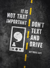Texting and driving warning