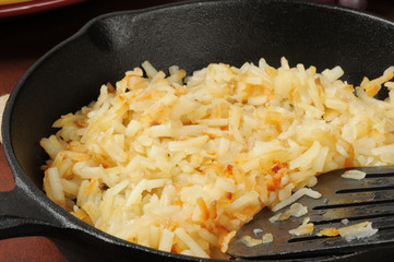 Hash brown potatoes closeup