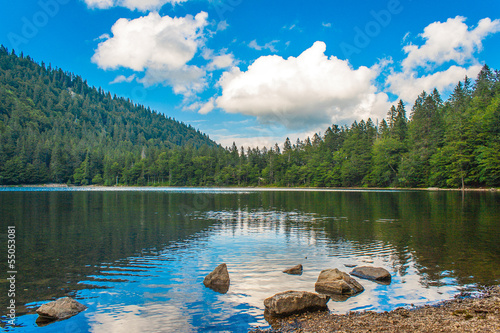 Plakat na papierze fotorealistycznym Widok na feldsee w Niemczech feldberg