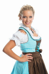 Wall Mural - Blonde Fau im Dirndlkleid