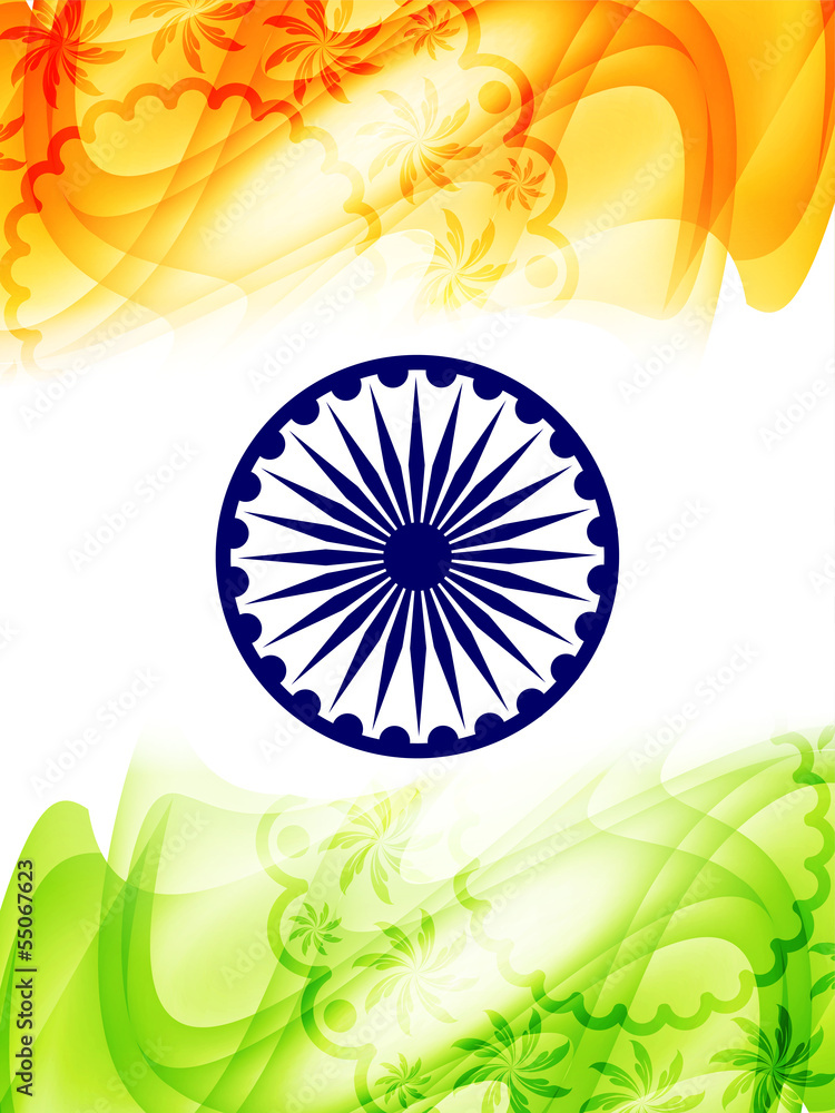 Beautiful Indian flag design Stock Vector | Adobe Stock
