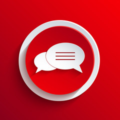 Wall Mural - vector red circle icon. eps10