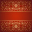 Red background baroque vector with flowers