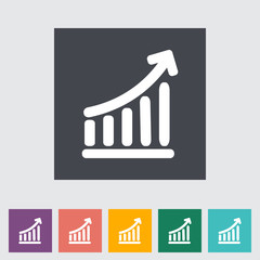 Wall Mural - graph single icon.