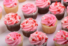 Pink Valentine's Day Cupcakes
