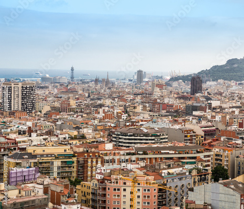 Plakat na papierze fotorealistycznym Miasto barcelona