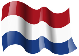 Wall Mural - niederlande fahne wehend dutch flag waving