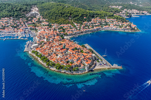 Obraz na płótnie canvas trzyczęściowy "tryptyk" Korcula