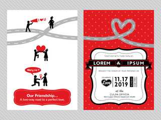 Wedding invitation card template