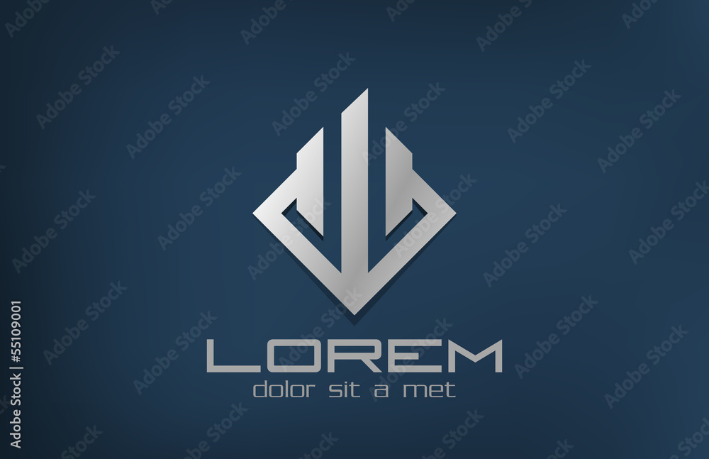 Logo Rhombus abstract Real estate design template. Stock Vector | Adobe ...