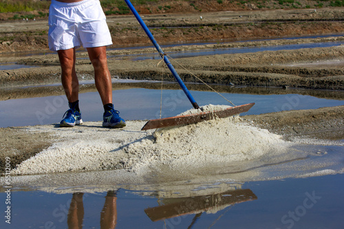 Dans Les Marais Salants Le Sel Récolté Est Stocké Dans Les Marais Salants Le Sel Récolté Est Stocké