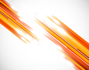 Poster - Orange straight lines