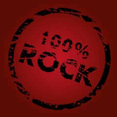 Sticker - 100% Rock Vektor